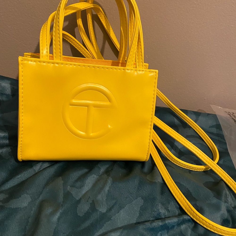 yellow telfar purse